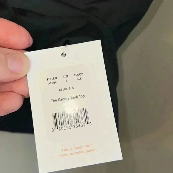 Andie Swim Canary Tank Swim Top in Black Size Small‎ - Picture 5 of 6